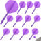 Pyroclasia 12 STK Darts Flights mit Schäfte Stabil Darts Zubehör Fusion Flights Dart Flyer mit Schaft Integrierte Festen Flights Kunststoff Dartschäfte Shaft Flight System Kombi(2BA) (Lila)