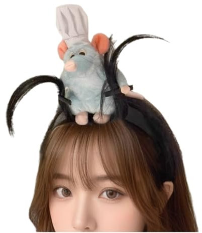 Ratatouille Hairpin Headband Headband Plüsch Haarreif Cartoon Stirnband Dekoration Französisch Breitbrimmed Haarnadel Cosplay Kostüm Requisiten Foto Kopfschmuck Kreativität Kind Geschenk (Ratatouille)