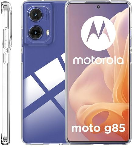 zZjoOoj Funda para Motorola Moto G85 5G,Funda de Silicona TPU Flexible,Antigolpes Carcasa, Anti-Amarillo, Antiarañazos (Transparente)