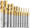 7Pcs/11Pcs 1.5-10mm Milling Cutter 4-Flutes Titanium Coated HSS End Mill Set CNC Router Bit for Wood Steel Milling(1.5-10mm(11pcs))