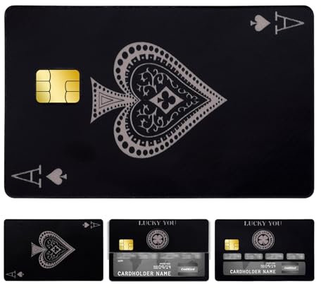 Gosknor 4 Stück Kreditkarten Skin Aufkleber, Kreditkarten Skin Debitkarten Skin Cover Aufkleber Bankkarten Skin Lustige Debitkarten Aufkleber für Kreditkarte Debitkarte