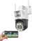 ZOSI 8MP Pan/Tilt WLAN Überwachungskamera Aussen mit Dual-Objektiv (4MP+4MP), 2.4G WiFi Kamera 8X Hybrid-Zoom, KI Erkennung, Plug-in Strom, C298 Max