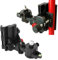Adaptador de Nivel de Soporte de Ajuste Fino, Soporte Ajustable de 360° Base Pivotante en Forma de L con Clip Montado en la Pared, Adaptador de Poste Láser Telescópico para
