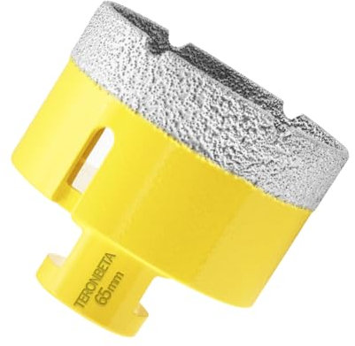 Teronbeta Diamond Core Drill Bit 65mm, M14 Vacuum Brazed Diamond Core Hole Cutter for Tile Porcelain Ceramic Granite Marble,and for Angle Grinder