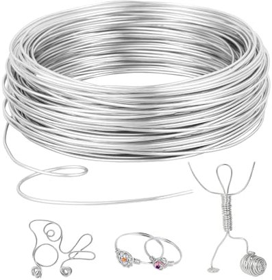 Romon Alambre De Aluminio 3mm X 20 M, Alambre Manualidades Artesanal De Aluminio, Flexible Alambre De Aluminio Para Joyeria DIY Hacer Joyas