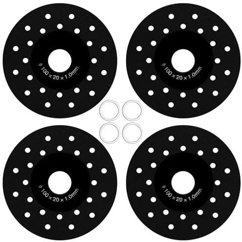 Lot de 4 disques de coupe en céramique Black Rock, lames de scie diamantées pour chanfreinage, accessoires pour meuleuse d'angle, adaptés au métal, au marbre, au verre, au carrelage, etc