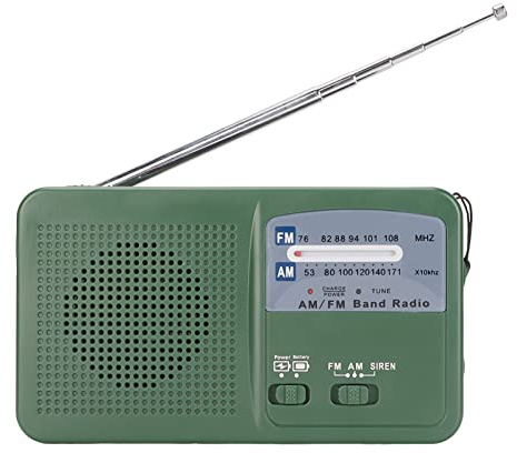 Notfall-Solarradio mit Handkurbel und USB-Ladegerät für das Telefon, LED-Taschenlampe, Tragbare AM/FM-Radio für draußen