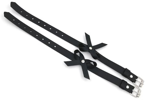 Shop-UP! Bracelet de cheville en cuir synthétique avec nœud accessoire de vêtements gothiques sombres réglables couleur, Regolabile, Simili cuir, Pas de gemme