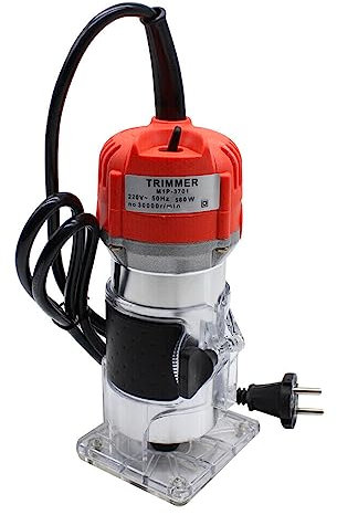 Fresa de madera, recortadora eléctrica, fresadora superior de 800 W, motores de alto rendimiento, velocidad 30000 r/min, máquinas de cortar madera eléctricas para artesanos, trabajos de muebles, etc.