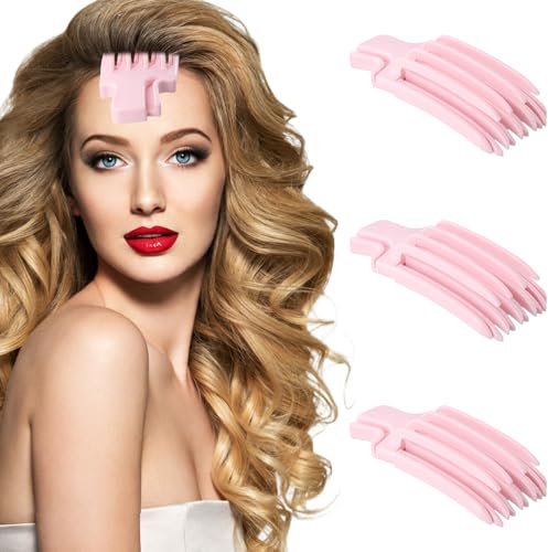 Lot de 3 Clip de Volume, Rose Pinces à Cheveux Volume, Pinces à Cheveux Volumisantes, Coiffure Frange Moelleuse, Pince à Cheveux Root Lifting, Outils de Coiff, pour Hommes et Femmes
