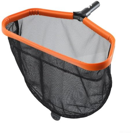 Rete per skimmer per piscina, rastrello a doppio strato per foglie, borsa profonda per la pulizia della piscina, con ampie superfici, telaio in alluminio per fontana fuori terra e interrata