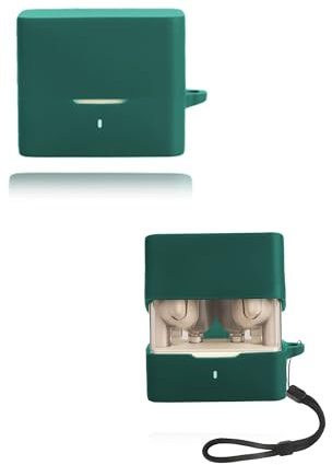 Schutzhülle für MOONDROP Space Travel 2 Ohrhörer, yystao weiche Silikonhülle kompatibel mit MOONDROP Space Travel 2, mit Umhängeband, Staubdicht, Stoßfest und Langlebig, Grün