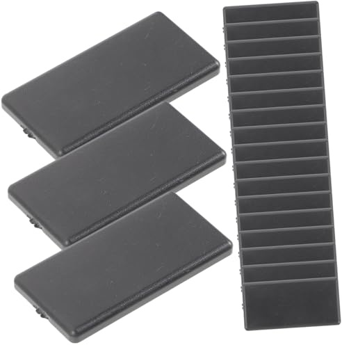 FONDOTIN 20 Stück Teiliges Aluminium Profil Endkappen Schwarze Nylon Abdeckkappen Europäischer Standard Schützende Aluminiumprofil Abdeckkappen Langlebiger Aluminiumprofil Schutz für