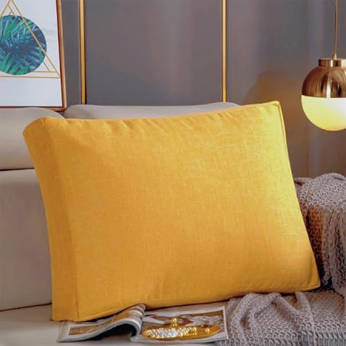 UWOBTN Groß Bettkissen Rückenlehne Kissen 50/60/70/80/90cm Couchkissen Rückenkissen Lesekissen für Bett und Sofa mit Waschbarem Bezug Wandkissen Rückenpolster(L,70x50x10cm)