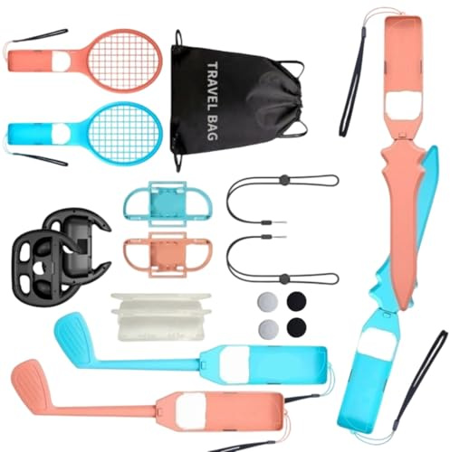 Family Sports Game Pack Gaming Zubehörset Für NS2 Sports Games Zubehör Mit Organizer Tasche Family Fitness Gaming Zubehörset