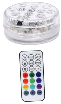 Gatuida Tauchfähige LED Unterwasserleuchte mit Fernbedienung, Ip68 13 LEDs