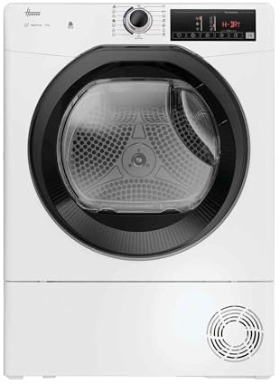 Hoover HR EH9N4TBE-S Wärmepumpentrockner, 9 kg, hOn-App, AquaVision, 16 Programme, Weiß