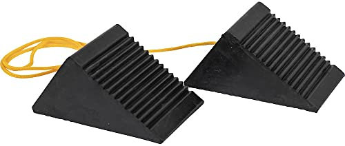 Buyers Products WC35225 - Set di Cunei per Ruote in Gomma, 12,7 x 7,6 x 5,7 cm, Corda in Nylon da 91 cm, Ideale per ATV, Tosaerba e Scooter a Gas, antiruggine e Resistente agli Agenti chimici
