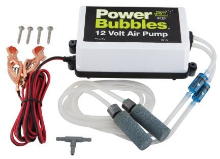 Marine Metal B-15 Power Bubbles Live Bait Aerator, Water Resistant Air Pump (12 Volt)