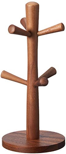 T&G Tuscany Mug Tree for 6 Mugs in Acacia Wood