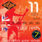 Rotosound Cordes pour Guitare Électrique Roto Nickelée 7-cordes REDS MED R11-7 Medium 11-58