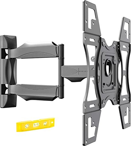 Invision Ultra Strong TV Wall Bracket Mount Single Arm Tilt & Swivel for 26-60 Inch LED LCD OLED 4K HDR Smart Flat & Curved Screens - Max. VESA 400x400mm - Max Load Capacity 40kg (HDTV-L)