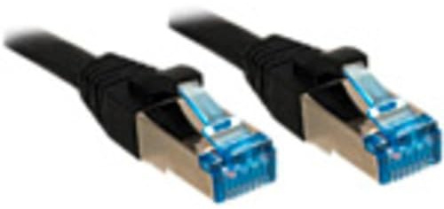 LINDY 47182 - Ethernet, Patch and Network Cable (RJ45 Connectors), Cat.6A S/FTP PIMF - 500MHz Supported Band - Ideal for Gigabit/LAN Networks, Router/Modem, Switch, Blue/Black - 7.5 Meters