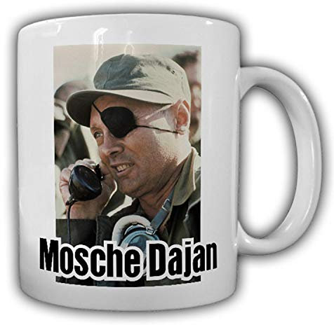 Tasse Mosche Dajan israelischer General Politiker Außenminister #14152