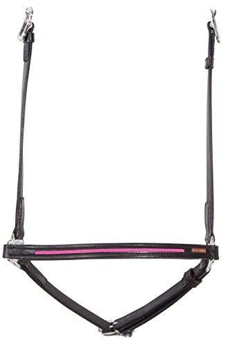 Karlslund Riding Equipment Reithalfter Hannoveraneres Nasenriemen mit Musterstreifen, Rosa, k3222-8