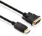 HDSupply DC045-010 Cable de conexión DisplayPort / DVI (conector DisplayPort - conector DVI de enlace único), contactos dorados, 1,00 m, negro
