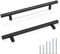 Probrico Black Kitchen Cabinet Handles, Matte Black Cupboard Door Handle Pulls, Stainless Steel T Bar Handles, 6.3 Inch (160mm) Hole Spacing Black Door Handle Pulls, 15 Pack