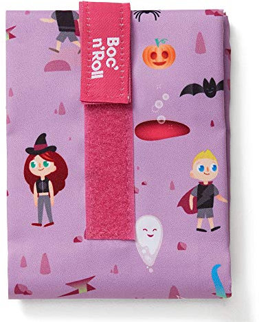 Roll'eat ® | Bolsa Merienda, Porta Bocadillos con Envoltorio Reutilizable, Porta Alimentos Ecológico sin BPA, Bolsa de Tela, Color Fantasy - Boc'n'Roll Kids