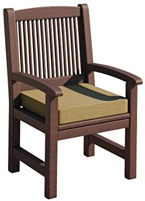 sunnypillow Stuhlkissen mit abnehmbarem Bezug - Auflage mit Haltebändern für Stühle, Bänke - Sitzkissen Outdoor - Stuhlauflage für Haus und Garten - 60 x 60 x 5cm - Sitzkissen für Gartenmöbel Beige