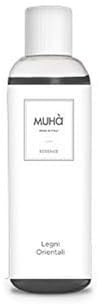 Nachfüllflasche für Parfüm von Muhà 200 ml. Nachfüllpackung aus Kunststoff, Maße: Phi 44 H 162 mm. Farbe Weiß und Frankreich: Orientalische Hölzer. Referenz: Rc30