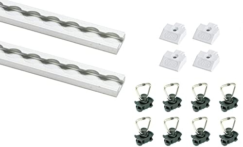 Sparset! 2x1,5m Airlineschiene Zurrschiene flach eckig blank + 8X Fittinge + 4X Endkappen