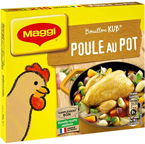 Maggi Bouillon KUB Poule au Pot (15 cubes) -150g - Lot de 3