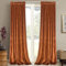 Roslynwood Home Velvet Vorhang 213,4 cm – robuste Vorhänge, energieeffizient, blockiert Lichtstangen, Taschen, Fensterabdeckungs-Set für Heimkino/Wohnzimmer, 52 B x 84 L, Orange, 2 Paneele