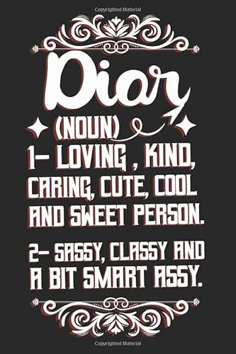 Dior Definition Personalized Name: Dior Notebook | Dior Journal | Diary And Logbook Gift | To Do Lists | Outfit Planner And Much More | 6x9 (15.24 x 22.86 cm) 110 Pages