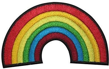 Rainbow Patch Iron On Patch Sew On Embroidery Badge Cartoon Patch