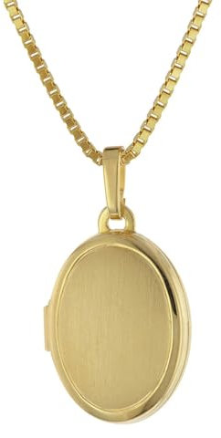 trendor Medaillon 333 Gelbgold mit Vergoldeter Silberkette 75973-42 42 cm