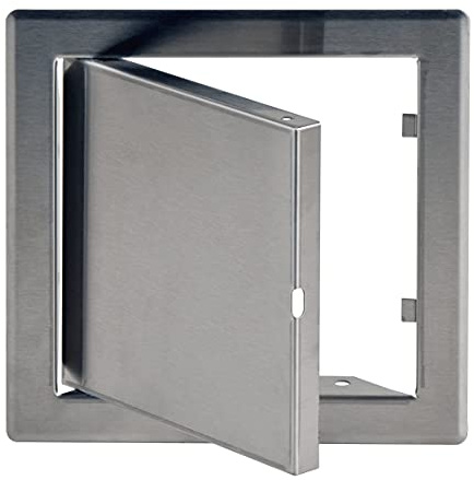 Edelstahl Revisionsklappe 15x15 cm - Wartungstür - Revitür 150x150 mm