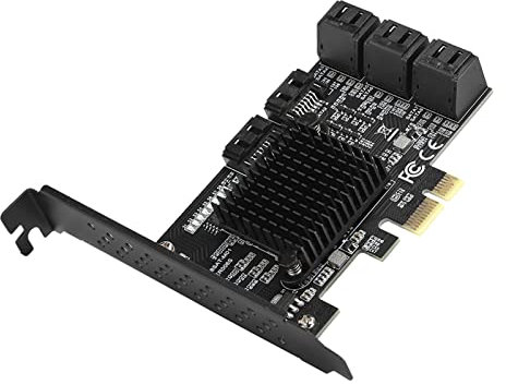 Lazmin 8-Port-PCI-E-zu-SATA3.0-Controller, PCI Express zu SATA3.0 8-Port-SATA III-Erweiterungscontroller-Kartenadapter