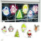 Albert Austin Decorative Christmas Window Gel Stickers Light Up Christmas Window Clings Stickers for Children Christmas Tree Snowman Santa Elf Stickers Reusable Removable Window Decals Party Decor