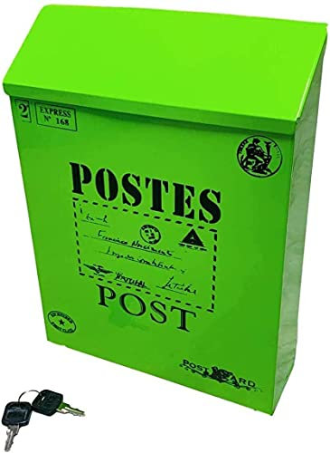 YSDKJ briefkasten anthrazit briefkasten Antiker amerikanischer Retro-Postkartenkasten Briefkasten Wandbriefkasten Mehrzweckbriefkasten Regendichter Paketkasten Drop Box 1008