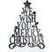 tuning-art WD03 Weihnachts-Schild | Weihnachtsdekoration | Deko Metallschild | Stahl Massiv | Innen- und Außenbereich | Schwarz