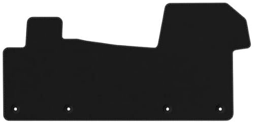 edecor Veloursfussmatten Automatten Velourmattenset für VW T7 Multivan ab Bj. 2021 Mit Absatzschoner Passform Neu Basic runde Befestigungen, schwarz