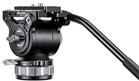 Fluid Head for Video Camera Tripod, Max Balance Load 3kg, Max Fixed Load 10kg, Weight 1.3kg, Diameter 70mm, 3/8 Mounting Hole, Height 130mm (BV-15)
