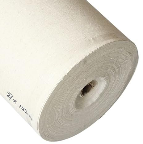 Rouleau De Toile De Peinture Toile vierge professionnelle de 1 m for la couche de peinture, toile de peinture à l'huile acrylique, fournitures d'art de texture de grain fin de mélange de lin Rouleau T