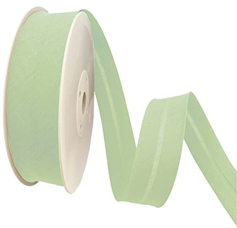 TEXTEX = 40 mm Breites Schrägband. 50% Baumwolle und 50% Polyester. Stück von 10m - (Hellgrün)