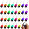 LOMUG Mini Torcia LED Portachiavi, 30Pcs 4cm Piccola Torcia LED Lampada a Mano per Bambini Co-regalo, Campeggio, All'aperto, Escursioni, Regalo di Festa Compleanno per Bambini Gadget a 6 Colori